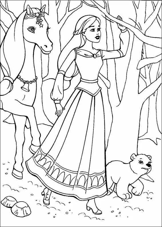 Barbie and The Magic Pegasus Children Coloring Pages 5