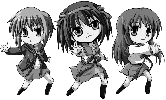The Melancholy of Haruhi Suzumiya Children Coloring Pages 3